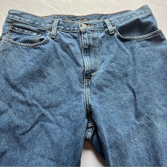 Eddie Bauer Men's Traditional Fit Faded Blue Jeans Size 35X32 - Picture 3 of 11